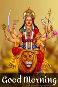 Durga Maa Best Good Morning HD Picture Suprabhat Wishes Durga Ji Status Subah Wallpaper