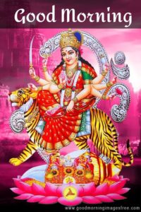 Durga Sherawali Maa Good Morning Ambe Gauri Shree Durga Devi Image DP Picture for Whatsapp
