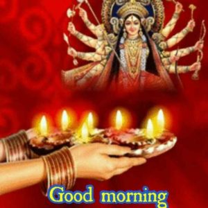 Good Morning Durga Maa Navratri Start Wishes Photo Facebook DP Picture New Download