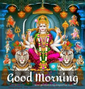 Good Morning Durga Murti Wallpaper Picture Navratri Ashtami Mata Ji DP Image