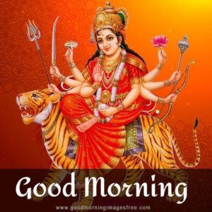 Good Morning Maa Durga Ki Photo Wishes HP DP Picture Instagram Story Mobile Wallpaper