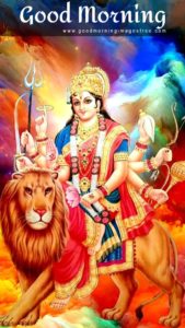 Good Morning Sherawali Maa Durga Goddess Image Picture Whatsapp Facebook DP Status Wallpaper