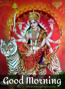 Hindu Devi Durga Puja Good Morning Suprabhat HD Photo Image Whatsapp DP Pic